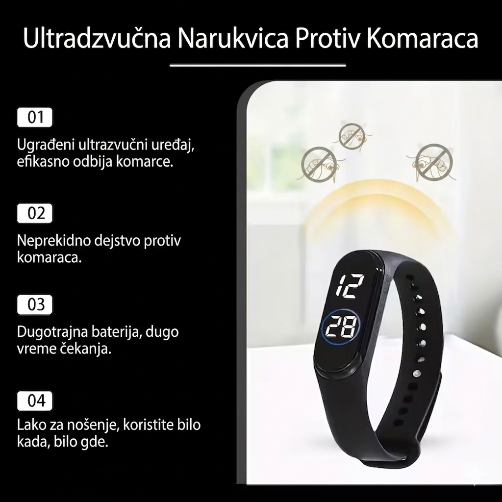 Pametni Ultrazvučni Sat Protiv Komaraca