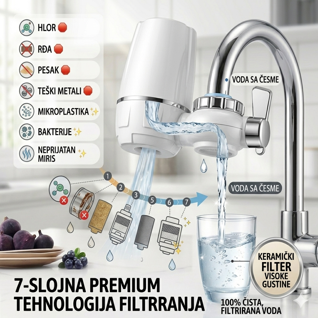 Revolucionarni keramički prečišćivač vode za slavinu.