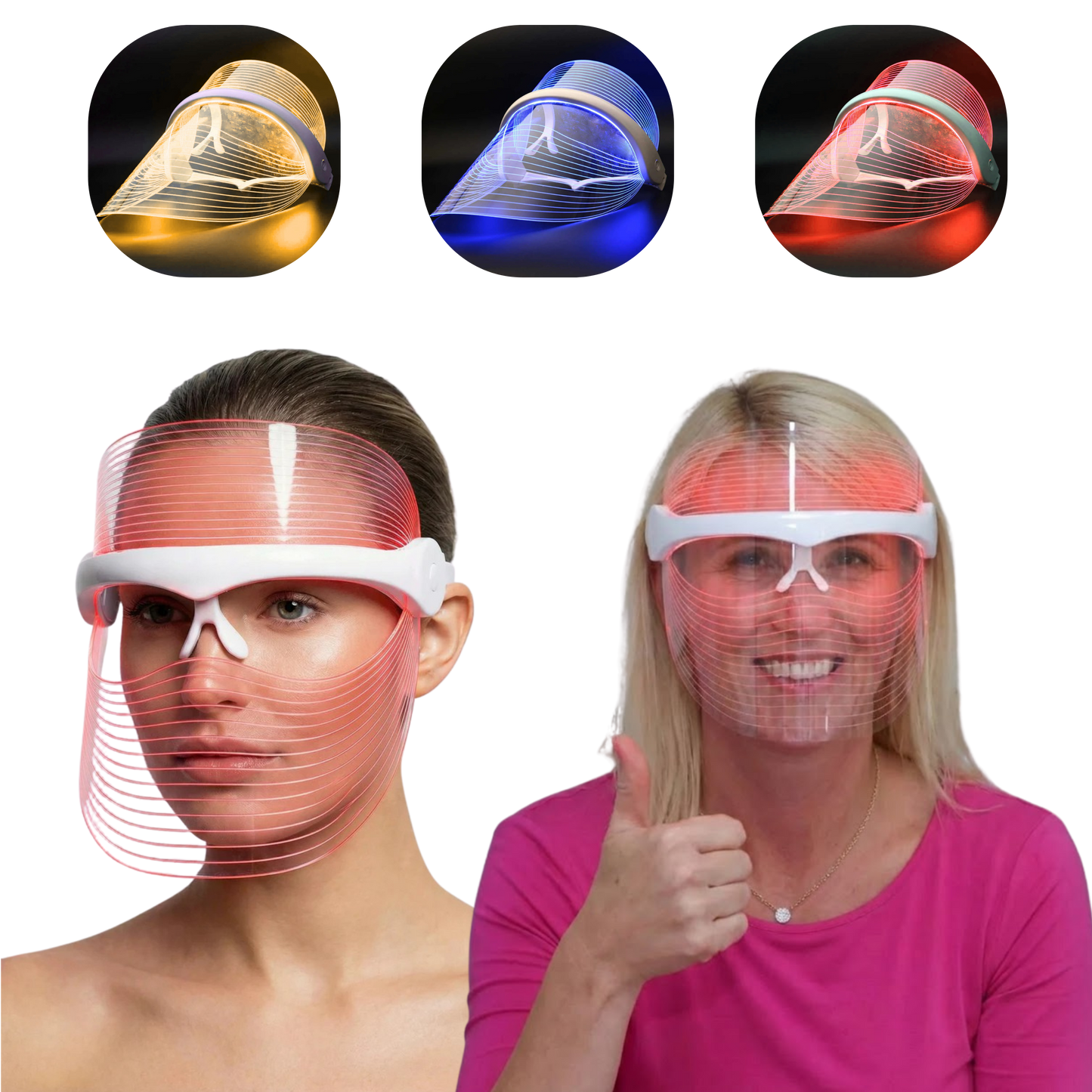 Led maska za lice - trobojna svetlosna terapija i SPA tretman